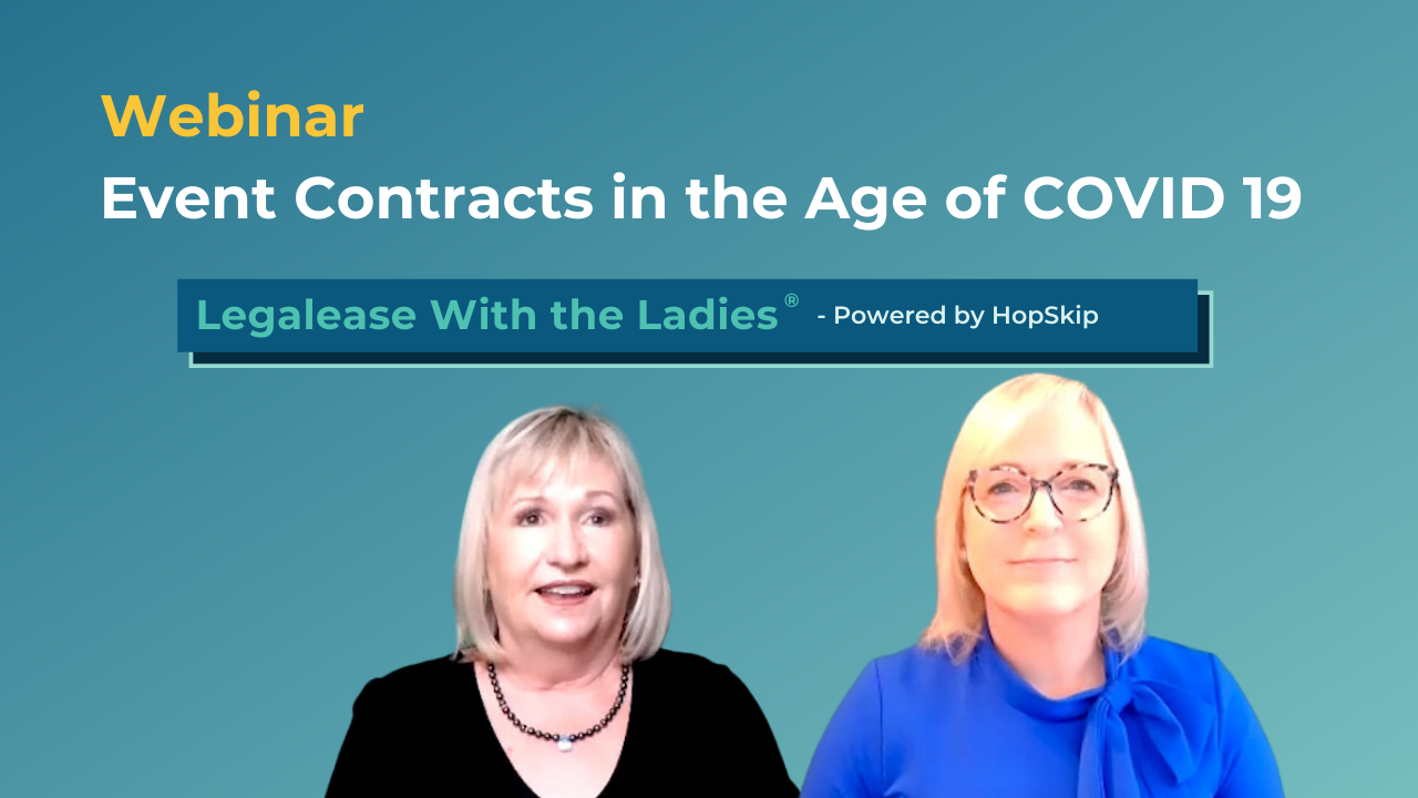 Navigating event contracts and contract clauses, like force majeure, with hotels due to COVID-19. 