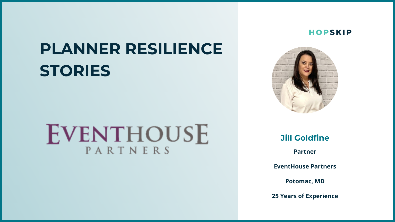 Jill Goldfine, of EventHouse Partners, a third party meeting and planning company