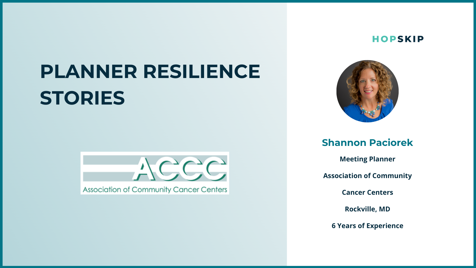 Shannon Paciorek from Association of Community Cancer Centers talks about how the non profit has become innovative