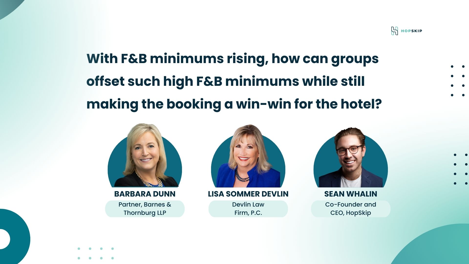 How groups can offset high food and beverage costs while making it a win-win for hotels